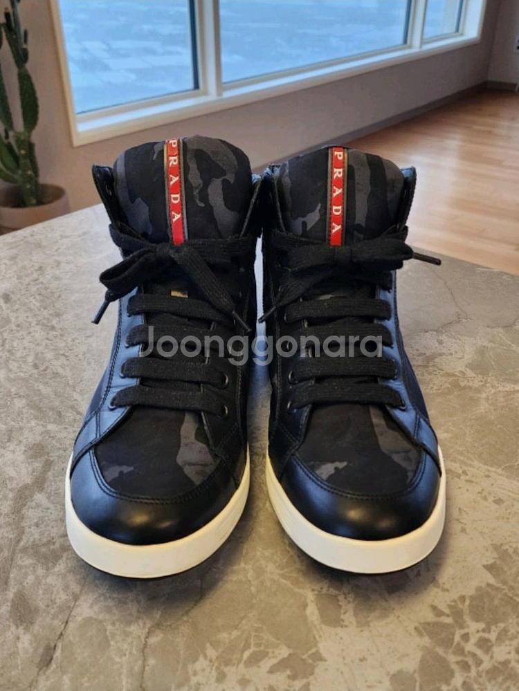 프라다 PRADA 남성 하이탑 스니커즈[정품. 박스 풀구성. 상태최상]--2