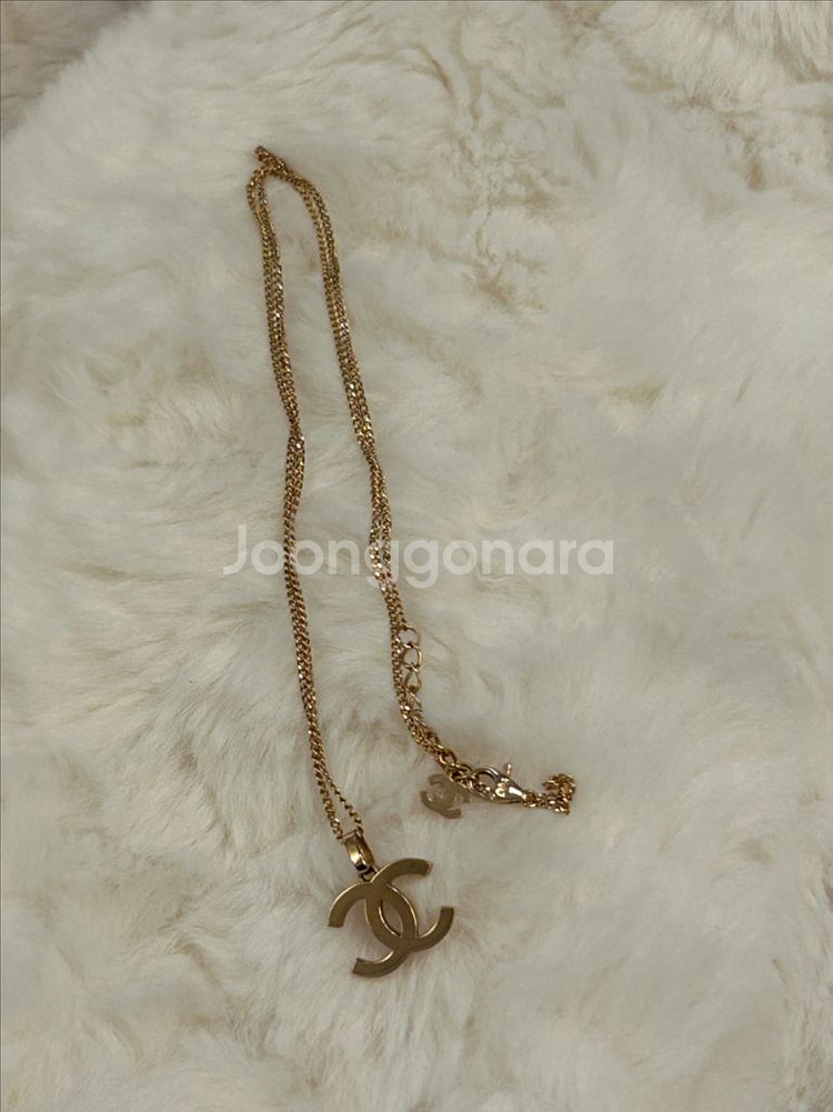14k 샤넬 로즈골드 목걸이--3