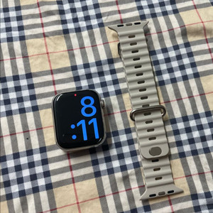 애플워치8스테인리스 45mm 실버 신품급