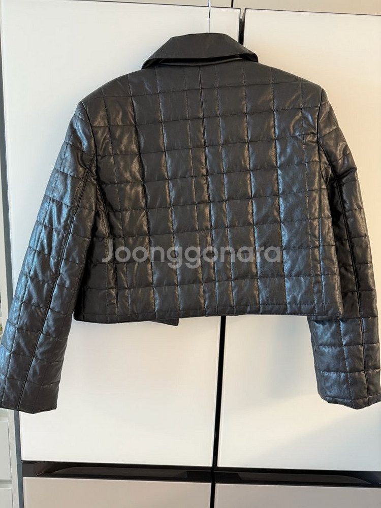 아상퀼팅가죽패딩점퍼--1