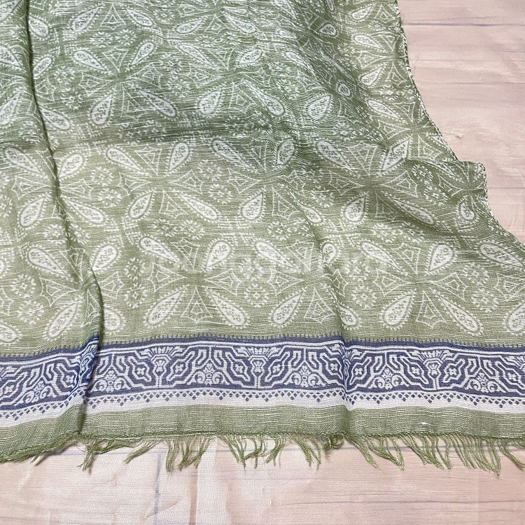 드레익스 모달 실크 포레스트 그린 스카프--3