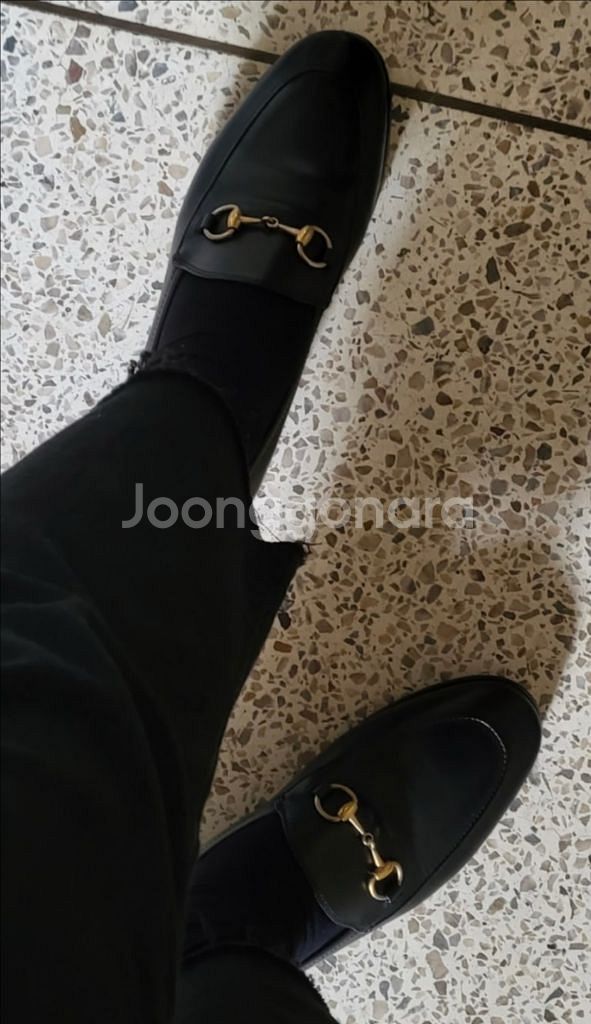 [36.5] 구찌 홀스빗 로퍼 구두 블랙--5