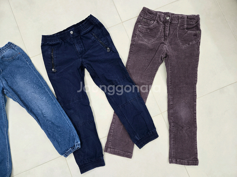 여아남아 120-130 바지 4개 일괄--2