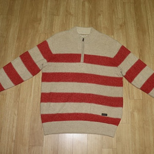 (105) 1328. 닥스골프/베이지레드 집업니트