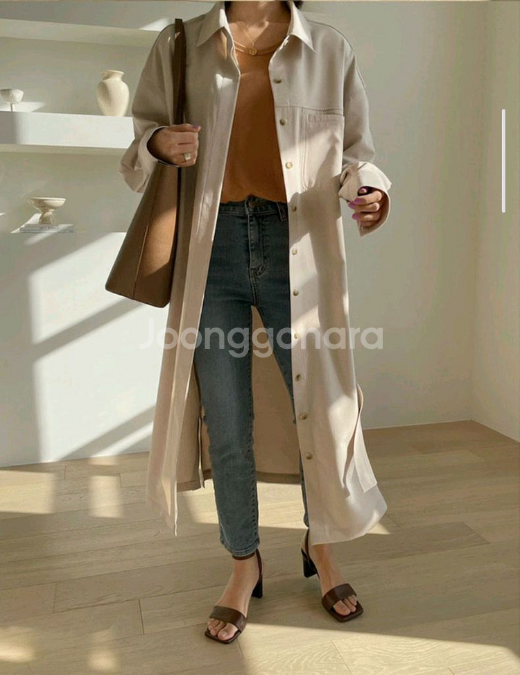 새상품) 드랑 자체제작 투웨이 트렌치코트&원피스--3