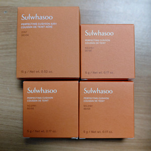 설화수 퍼펙팅 쿠션 에어리 21N1리필+미니쿠션 3개