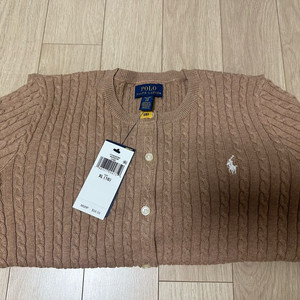 폴로 걸즈 니트 가디건 XL 카멜 (새상품,택포)