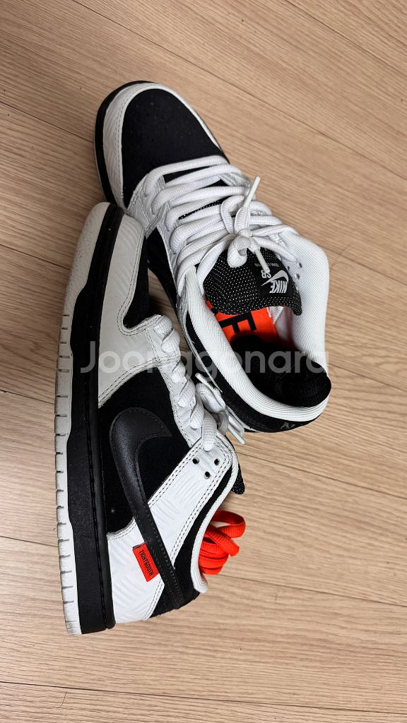 나이키 x 타이트부스 SB 덩크 로우 프로 블랙 앤 화--2