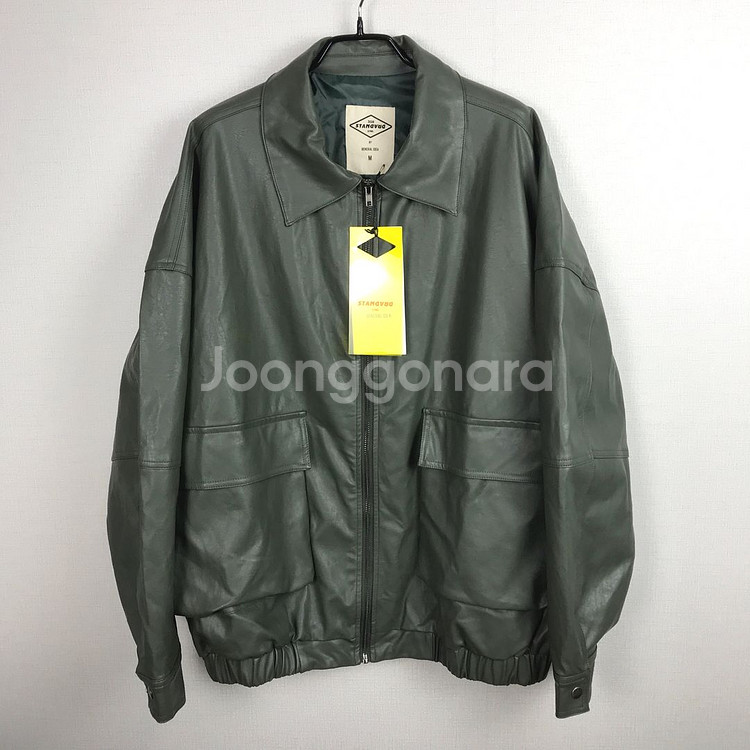 제너럴 아이디어 오버핏 가죽자켓 점퍼 남성M--1