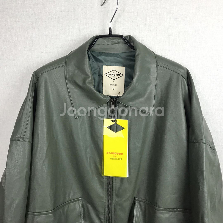 제너럴 아이디어 오버핏 가죽자켓 점퍼 남성M--2