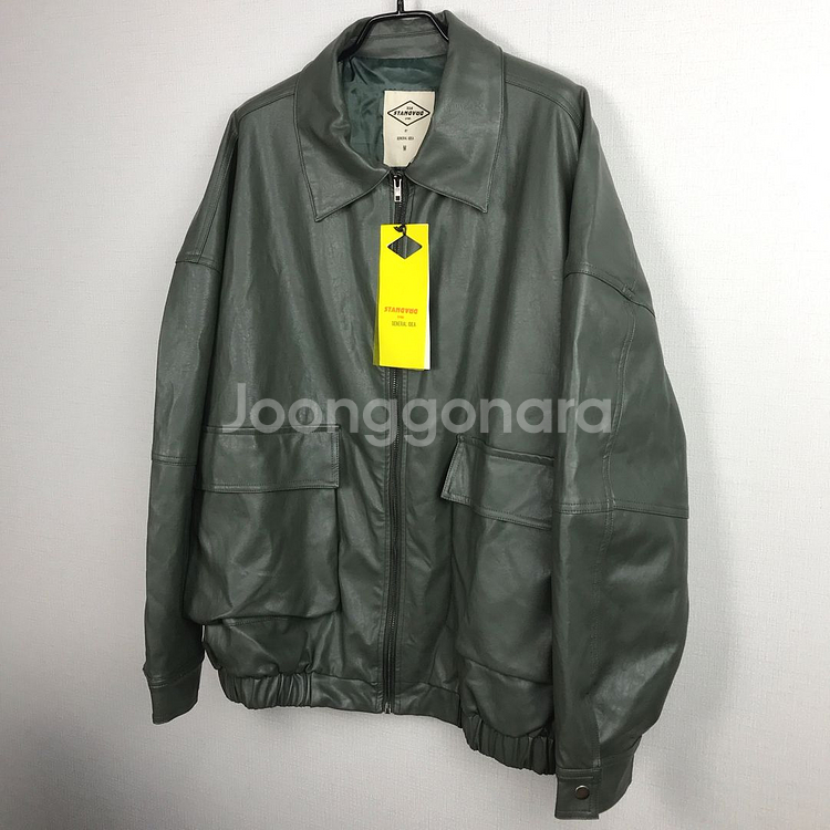 제너럴 아이디어 오버핏 가죽자켓 점퍼 남성M--3