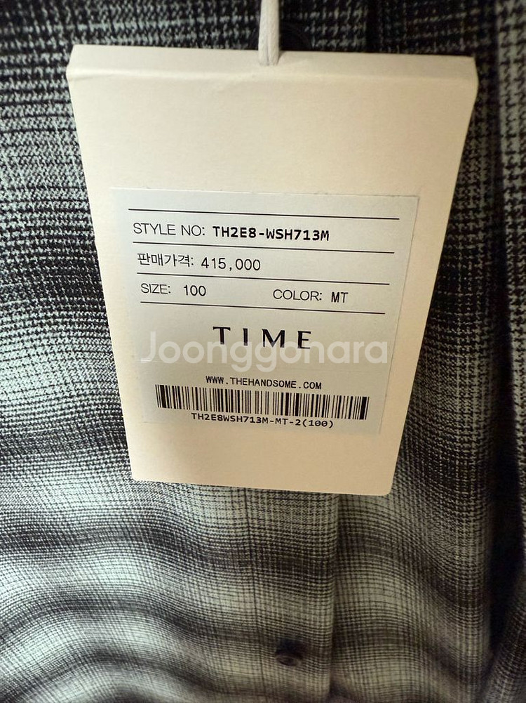 타임옴므 옴브레 체크 셔츠--2