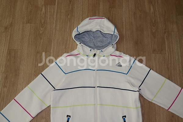 (105) 1330. 아디다스/아이보리블루 기모후드집업--1