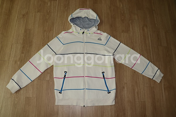 (105) 1330. 아디다스/아이보리블루 기모후드집업--0