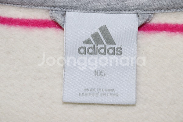 (105) 1330. 아디다스/아이보리블루 기모후드집업--4
