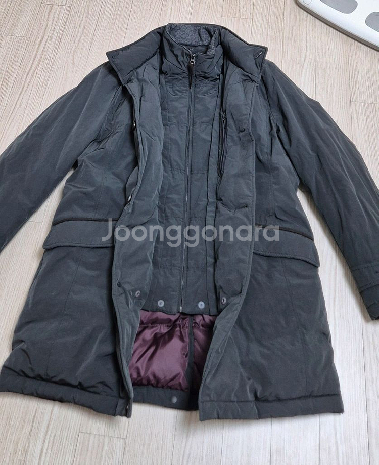 올젠 남성구스패딩 하프코트 110사이즈--2
