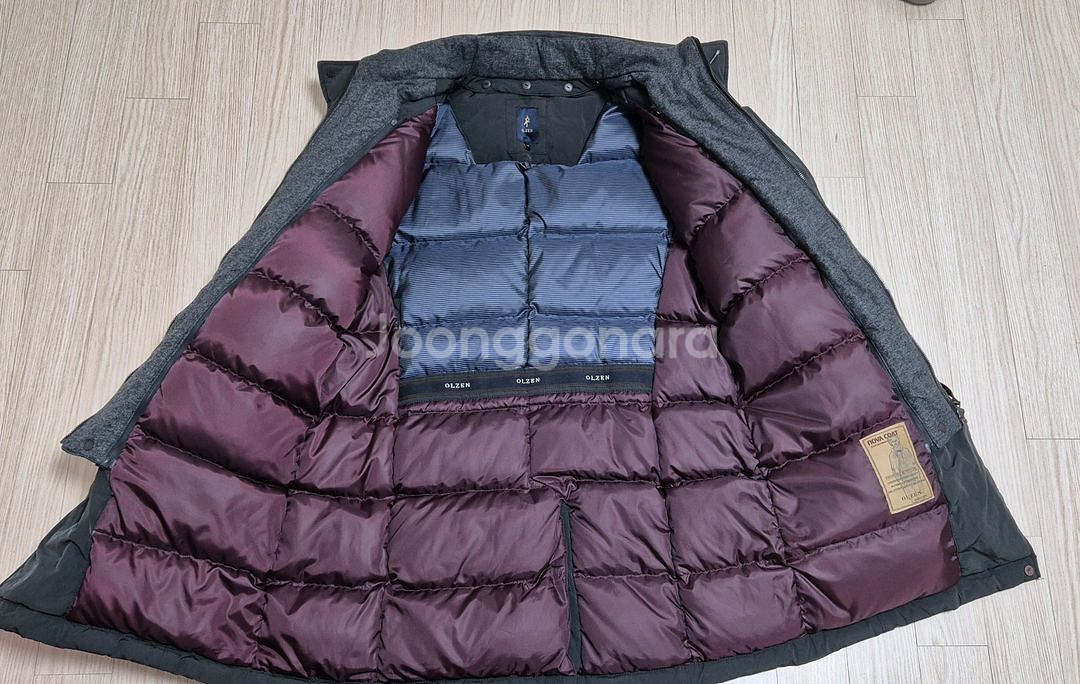 올젠 남성구스패딩 하프코트 110사이즈--4