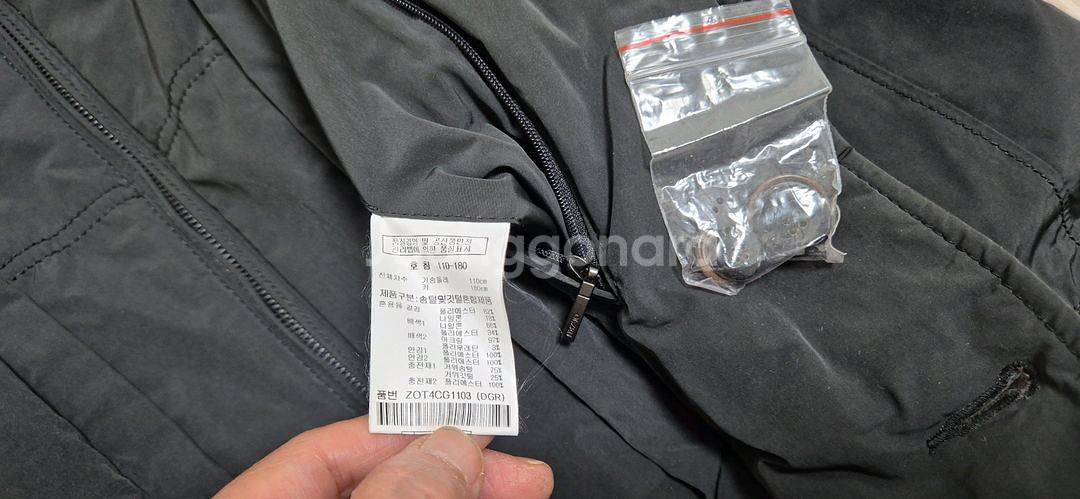올젠 남성구스패딩 하프코트 110사이즈--3