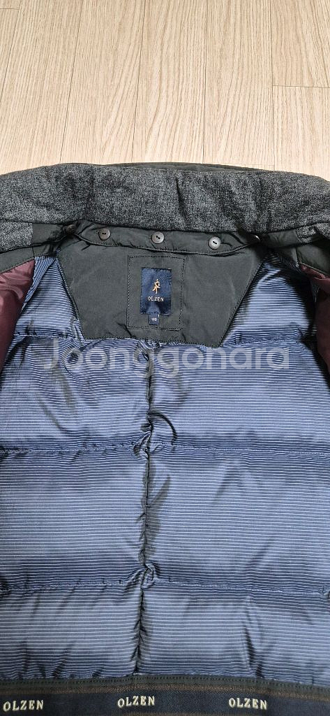 올젠 남성구스패딩 하프코트 110사이즈--5