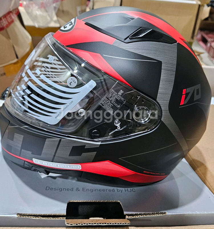 HJC i70 풀페이스 헬멧 블랙/레드L--3