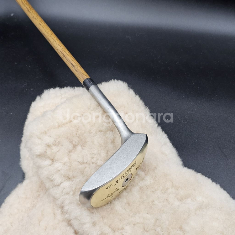 캘러웨이 히코리 샤프트 황동 퍼터 수제 말렛 L자퍼터--3