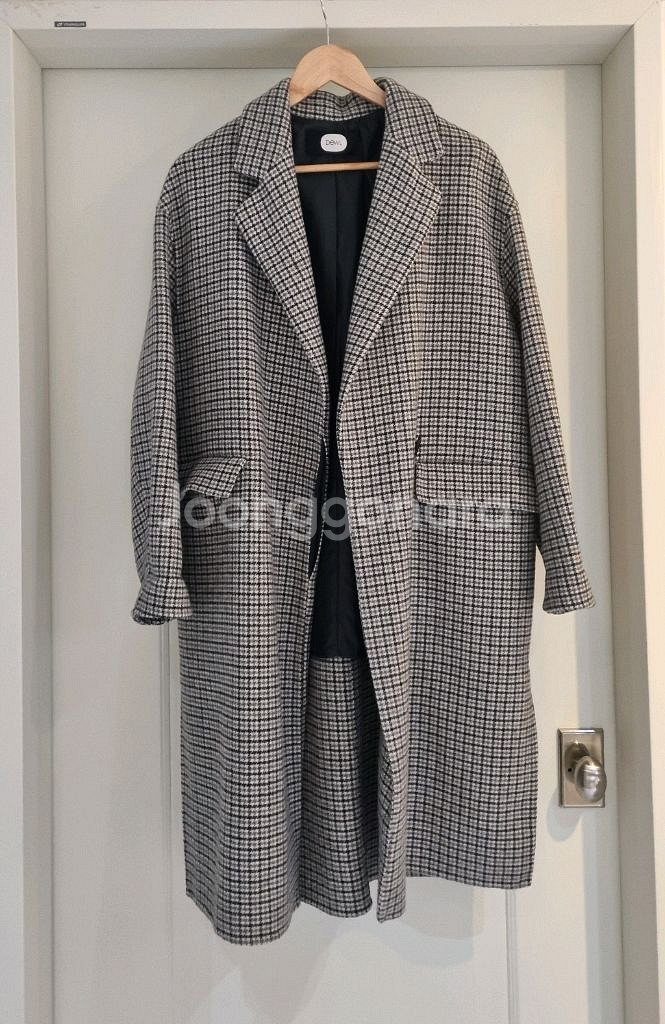 듀엘(DUEL)핸드메이드 체크 코트--6