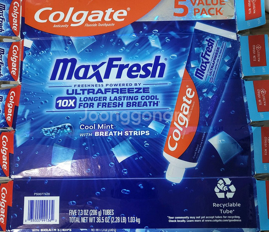 콜게이트 맥스프레시 미국산 치약--1