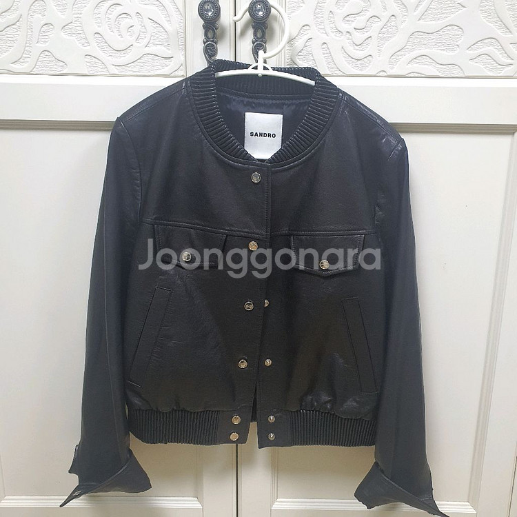 산드로 가죽 자켓--0