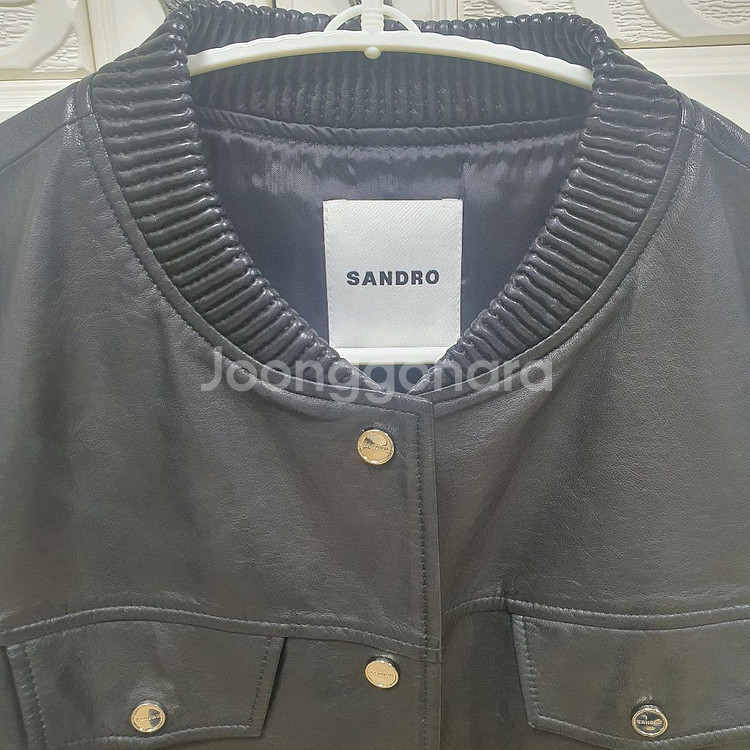 산드로 가죽 자켓--2