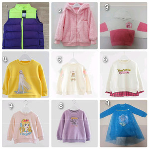 거의새상품)여아 겨울용 상의 110호(4-5세) 9종