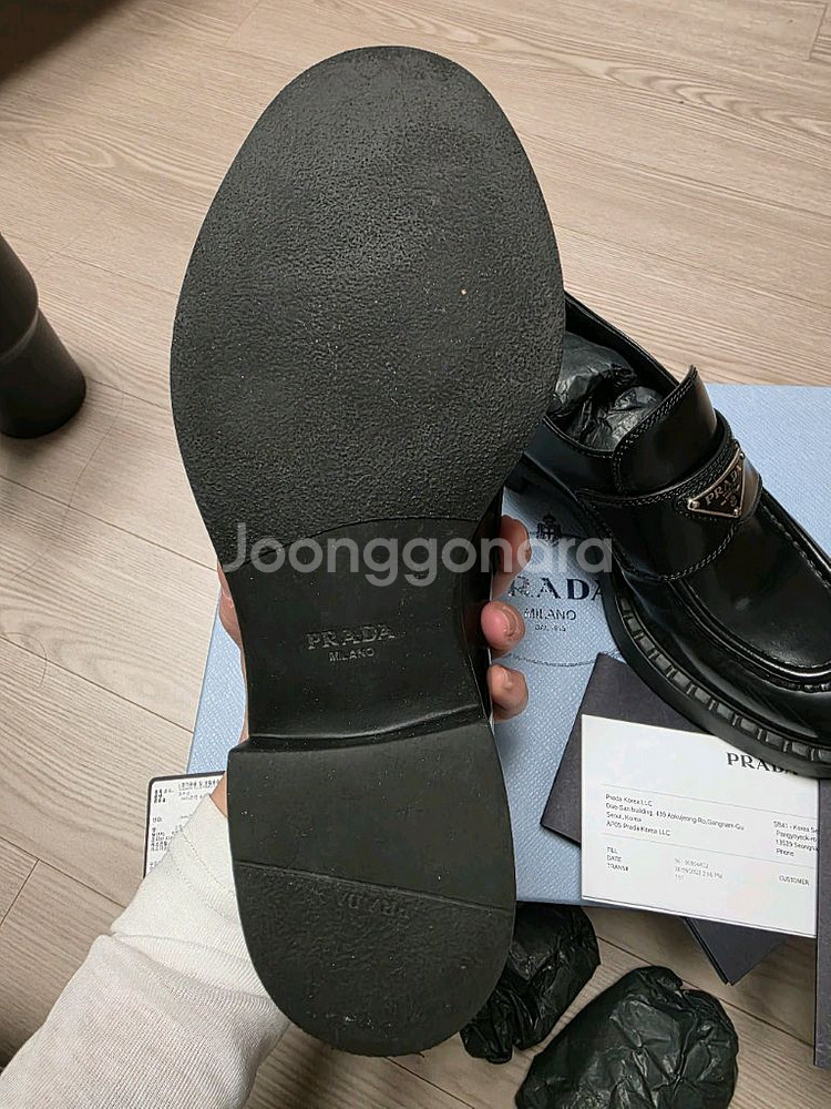 프라다 브러시드 로퍼 36.5(235)--7