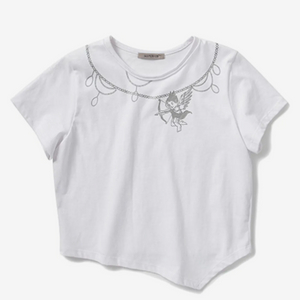 엔젤 언발란스 크롭반팔티 free