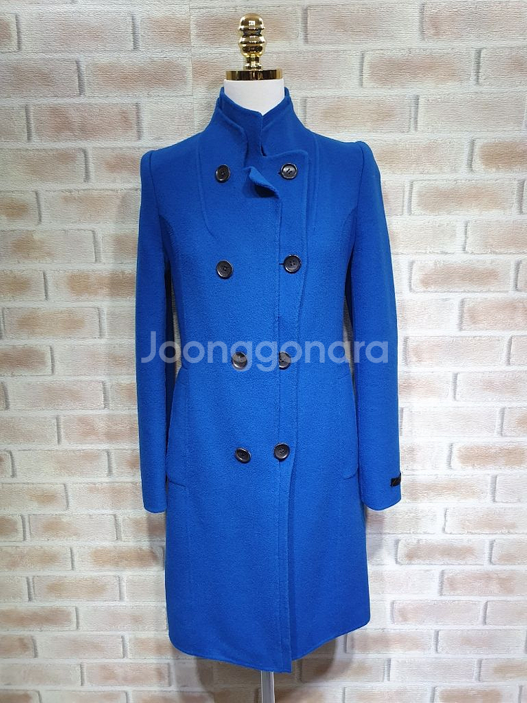 시스템 정품 새것수준 울 앙고라 핸드메이드 코트~55--0