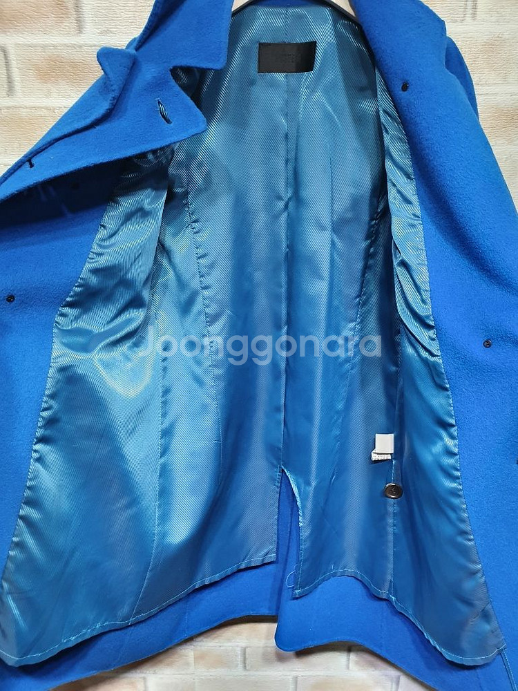 시스템 정품 새것수준 울 앙고라 핸드메이드 코트~55--2