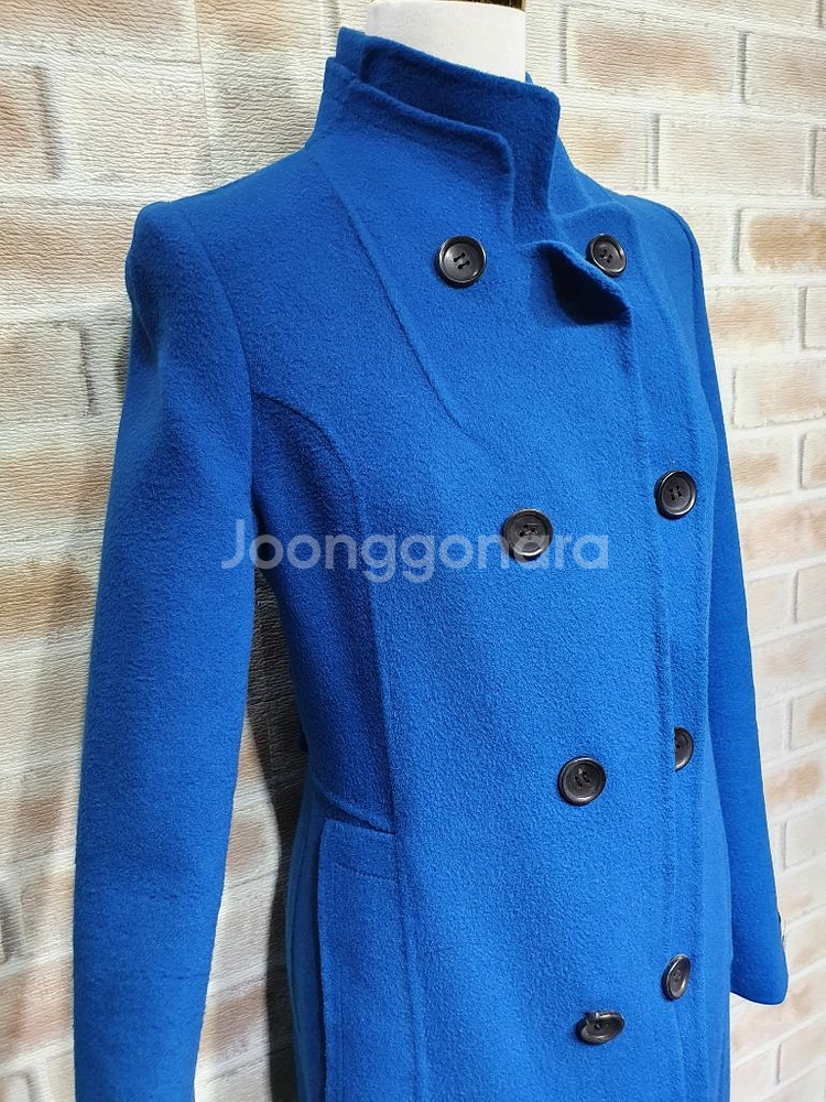 시스템 정품 새것수준 울 앙고라 핸드메이드 코트~55--6