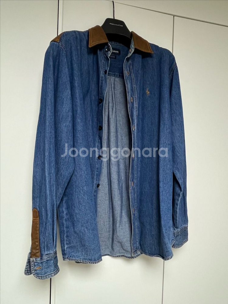폴로 랄프로렌 덧뎀 디테일 데님 셔츠 L (105)--0