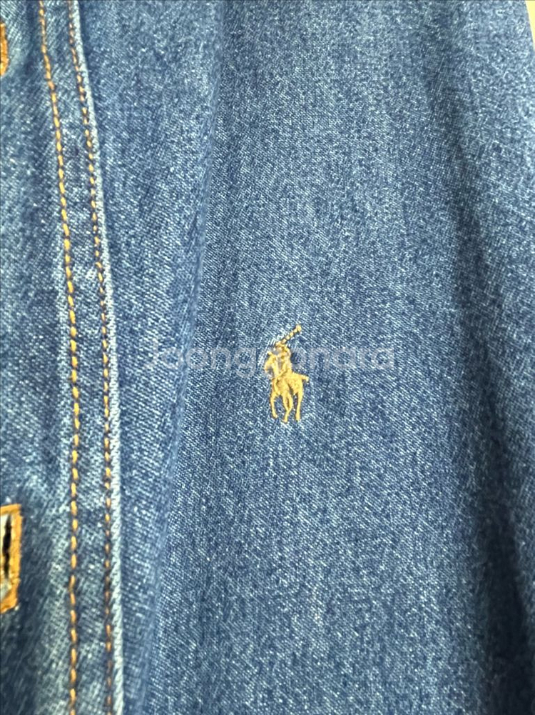 폴로 랄프로렌 덧뎀 디테일 데님 셔츠 L (105)--2