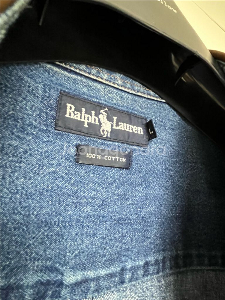 폴로 랄프로렌 덧뎀 디테일 데님 셔츠 L (105)--3