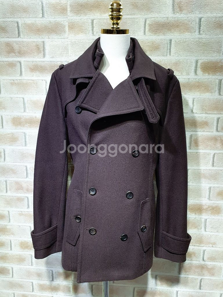 우영미 디자이너 정품 더블 울 코트 46(90)--0