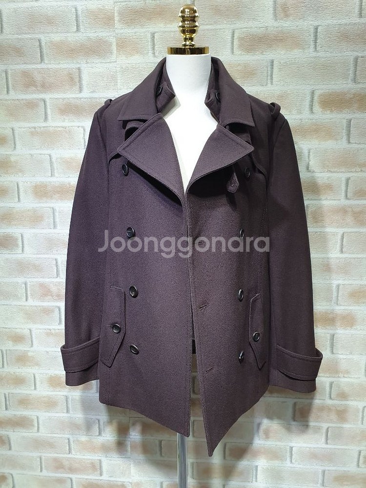 우영미 디자이너 정품 더블 울 코트 46(90)--5