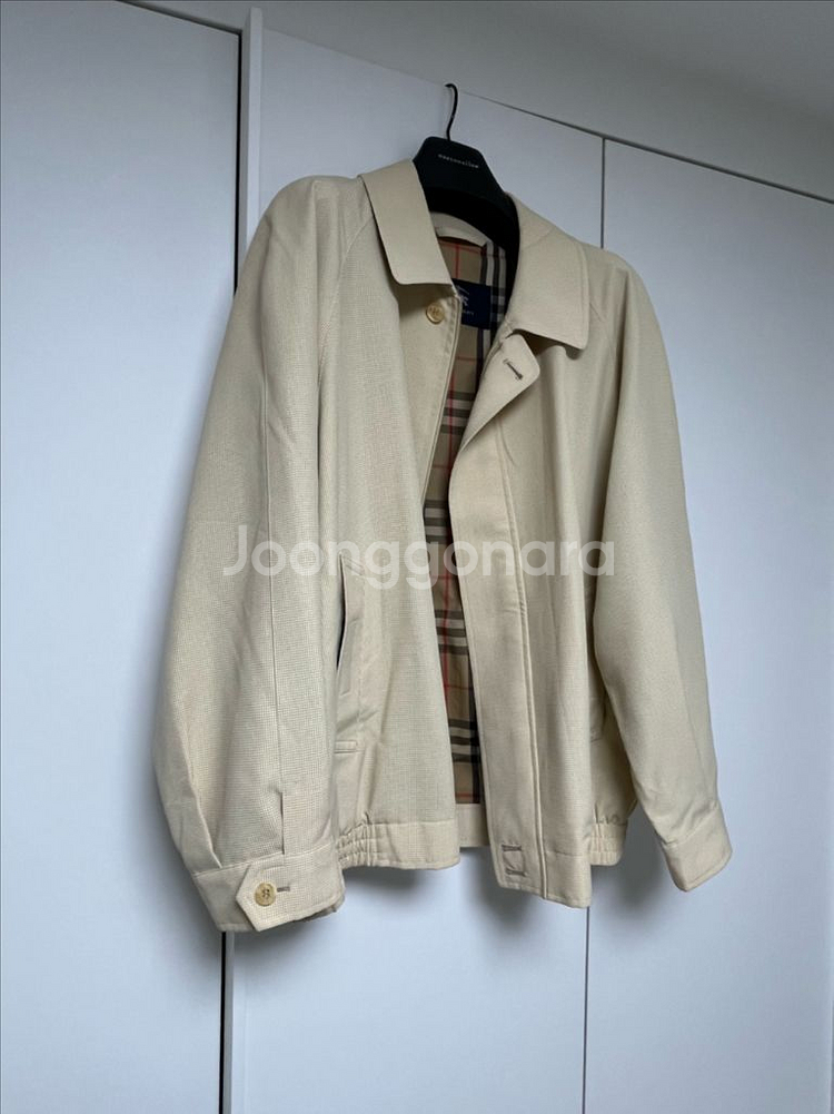 버버리 잔체크 블루종 xl (105)--0