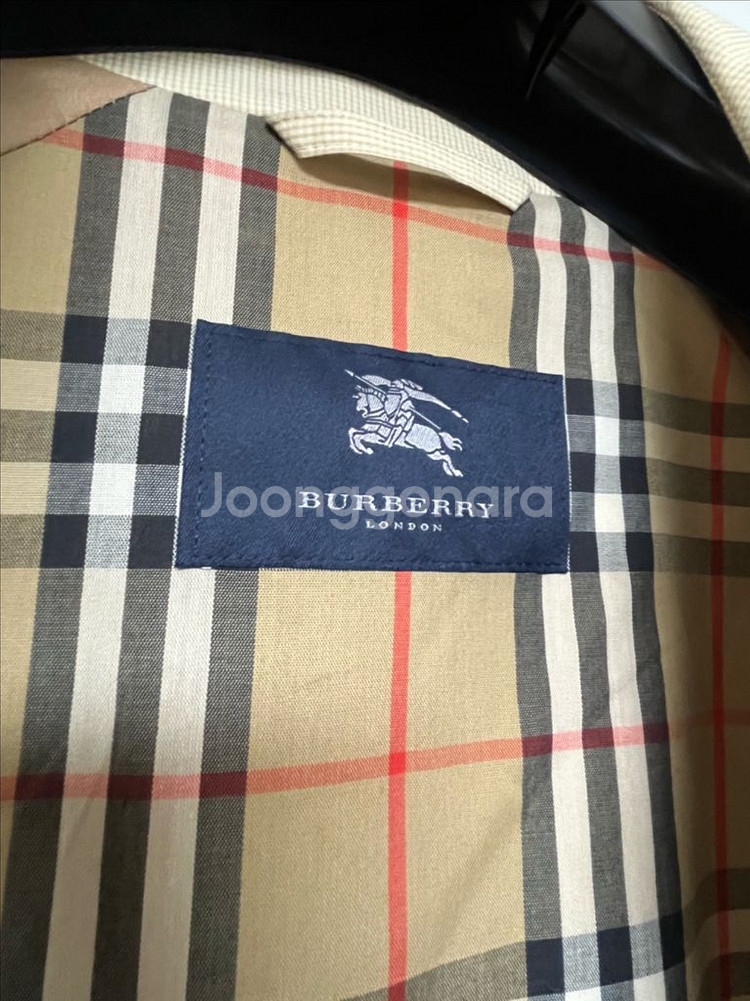 버버리 잔체크 블루종 xl (105)--3