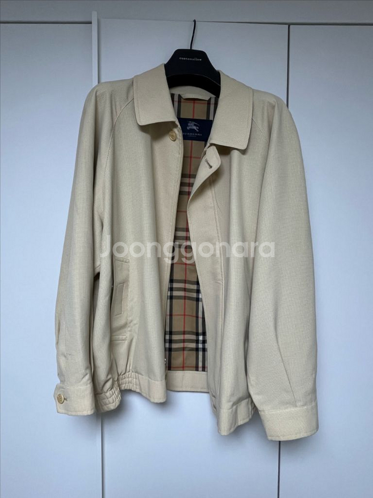 버버리 잔체크 블루종 xl (105)--1