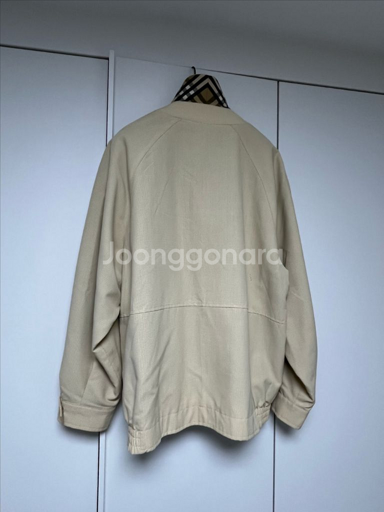 버버리 잔체크 블루종 xl (105)--9