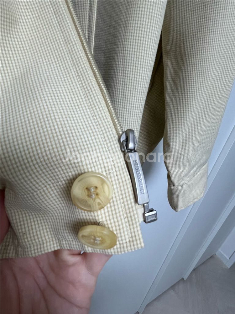 버버리 잔체크 블루종 xl (105)--7