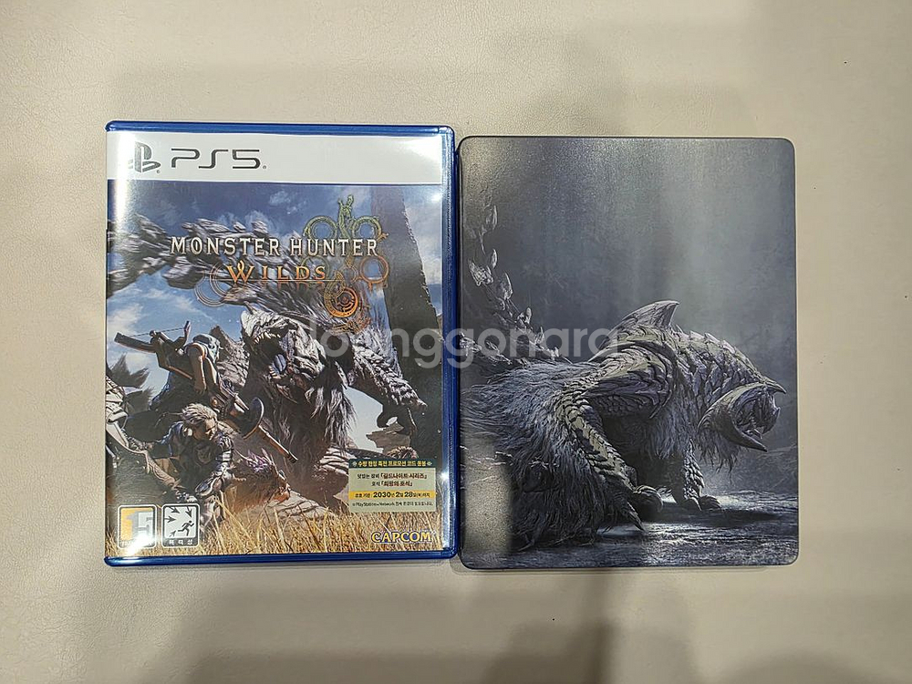 ps5 몬스터헌터 와일즈+스틸북+초회특전 미사용--0
