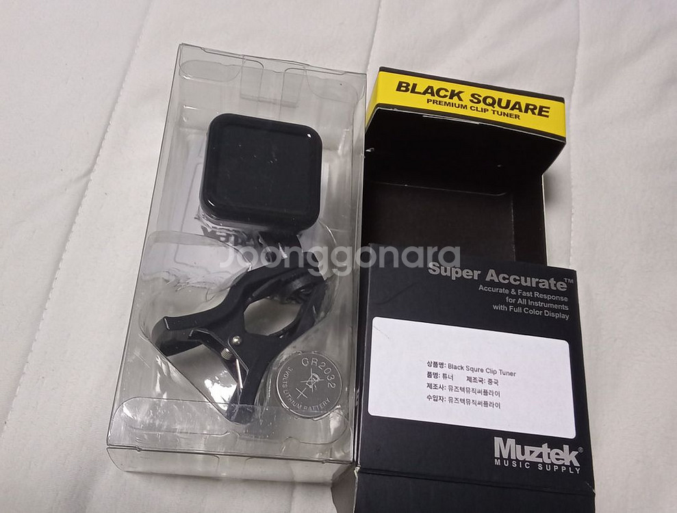 Muztek 블랙 스퀘어 클립 튜너 팝니다--0