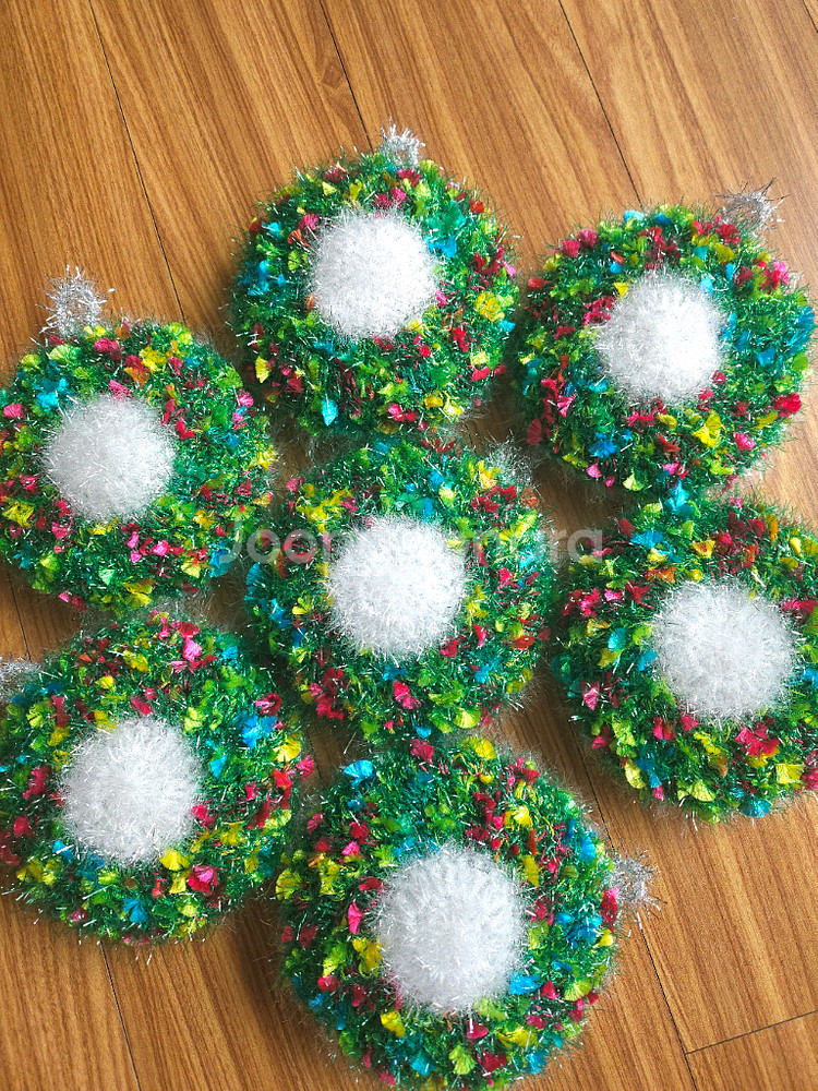 크리스마스 수세미10개--0