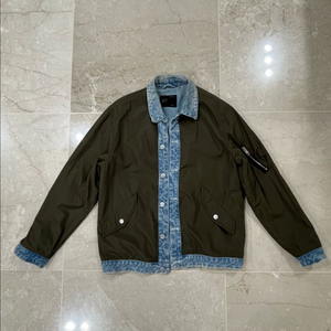 자라맨 데님 트럭커 배색 마원 MA-1 항공 점퍼 재킷