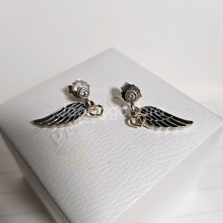 판도라 천사의 날개 콤비 귀걸이--0